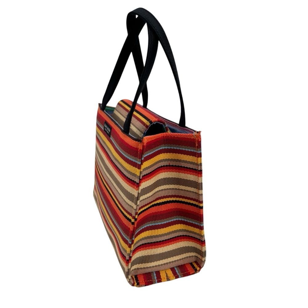 Kate Spade Westchester Fiesta Stripe Small Canvas Tote Vintage Y2K - Picture 4 of 10